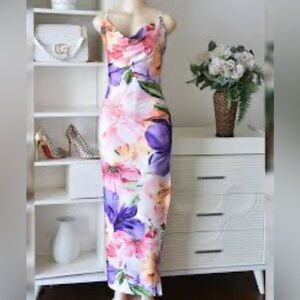Floral bodycon dress - L